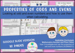 Properties of Odds and Evens
