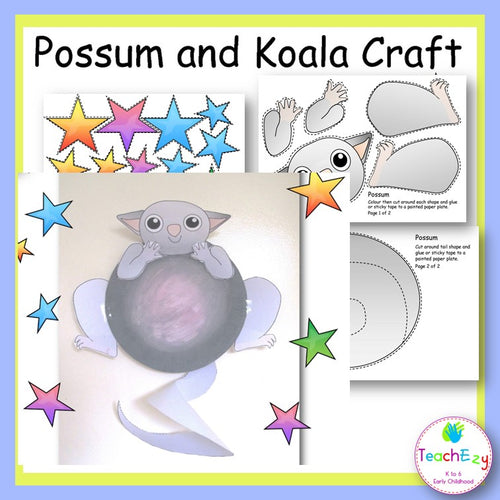 Australian Animals Craft that goes well with Possum Magic