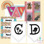 Classroom Décor Boho and Rainbow Design