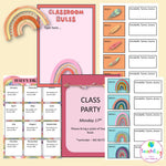 Classroom Décor Boho and Rainbow Design