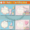 Birthday Certificates Preschool and Kindergarten