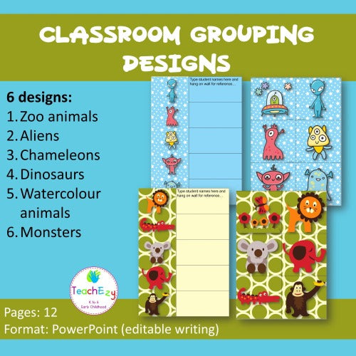 Classroom Grouping Designs