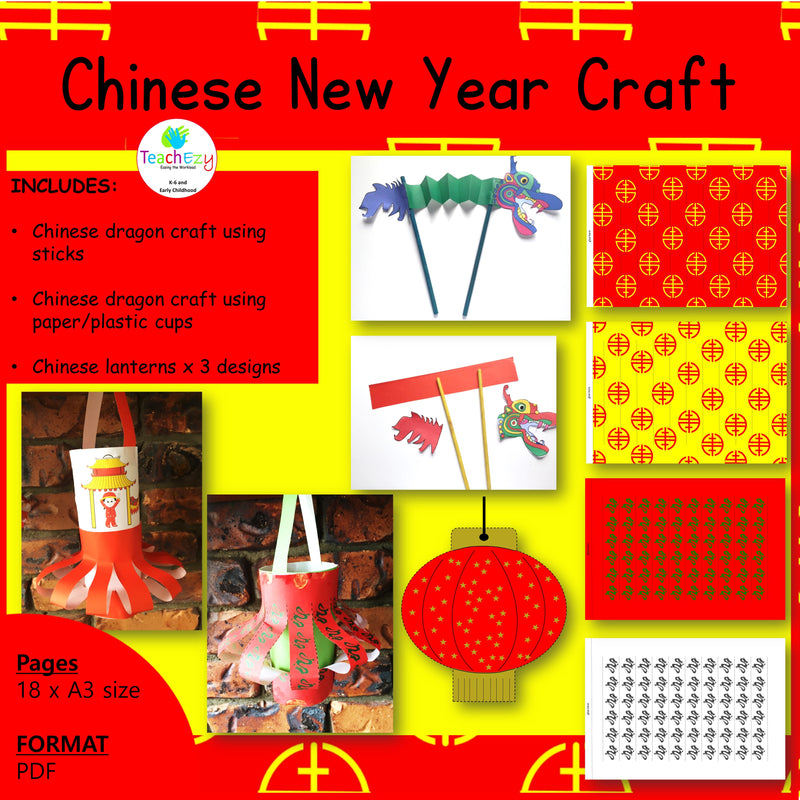 Chinese New Year Craft Dragons and Lanterns