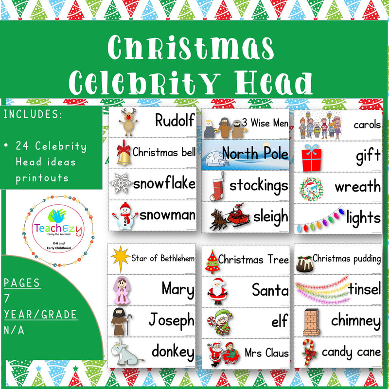 Christmas Celebrity Head