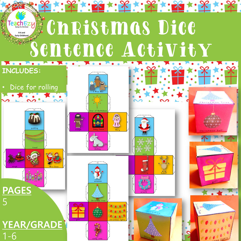 Christmas Dice Sentence Activities