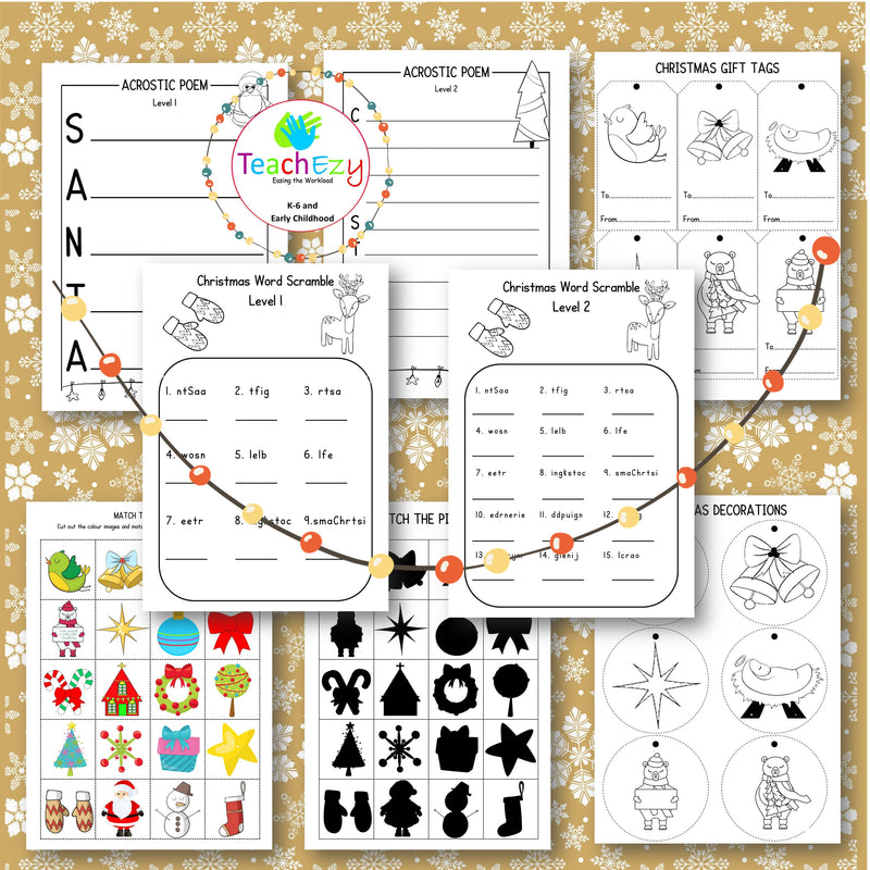 Christmas Fast Finisher Activities