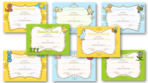 Classroom Awards Farm Animal Theme