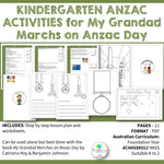 ANZAC ACTIVITIES for My Grandad Marches on ANZAC Day Kindergarten