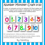 Monster Number Craft Teaching Resource 1 to 10