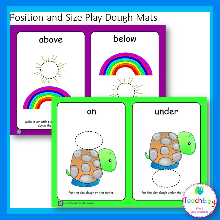 Position and Size Play Dough Mats