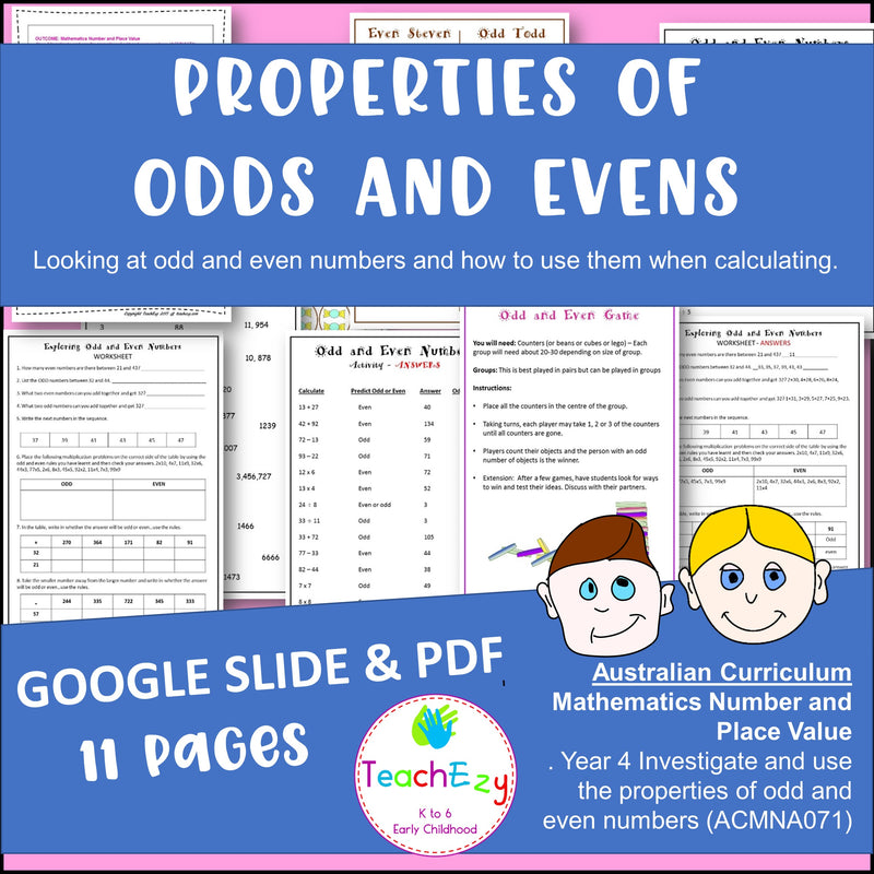 Properties of Odds and Evens