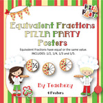 Equivalent Fractions PIZZA PARTY Posters