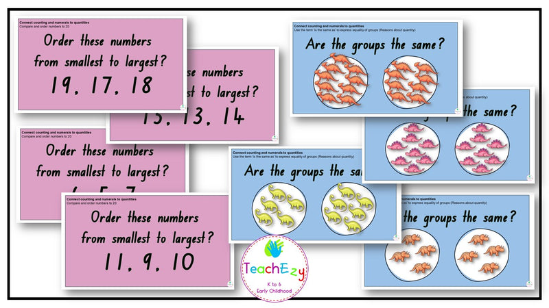 Number Talk PowerPoint slideshow for Kindergarten NSW Australia