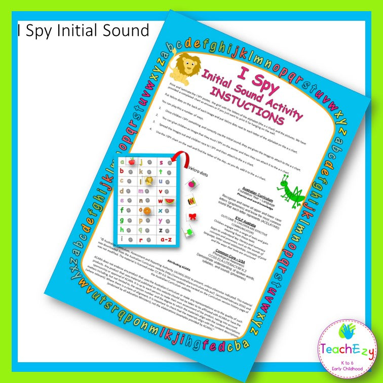 I Spy Initial Sound Activity