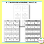 whole part part puzzles and worksheet