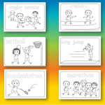 Winter and Summer Sports Coloring Pages Bundle