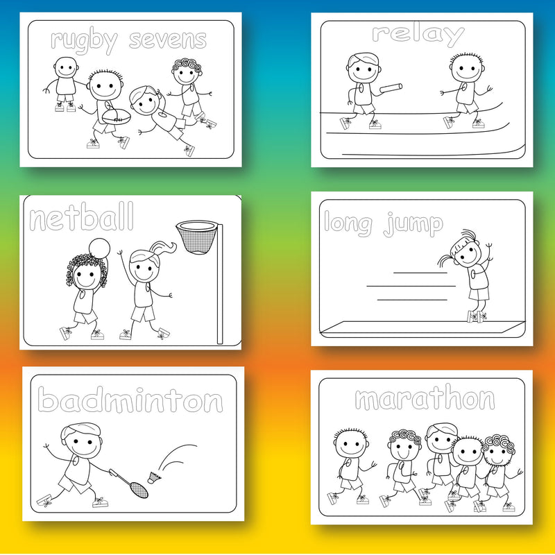 Winter and Summer Sports Coloring Pages Bundle