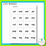 CVC Words Bingo Cards