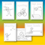 Winter and Summer Sports Coloring Pages Bundle