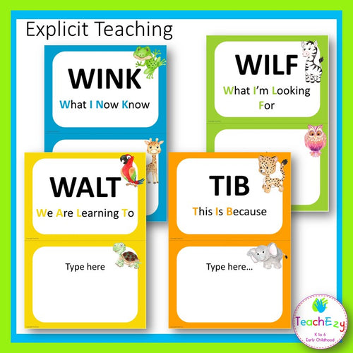 Explicit Teaching Acronym Posters