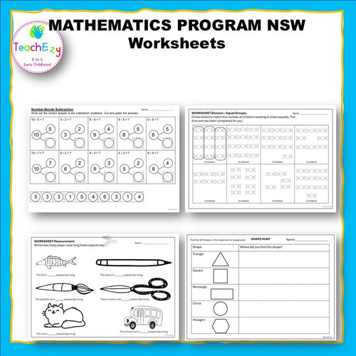 NSW Mathematics Program Stage 1A for 10 weeks everything included