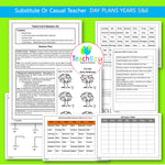 Substitute or Casual Teacher Day Plans Year 5 and 6