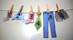 Washing on the Line Numbers to 30 Colour and Black and White