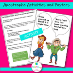 Apostrophe Activities and Posters