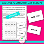 Apostrophe Activities and Posters