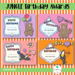 Jungle Birthday Awards and Poster