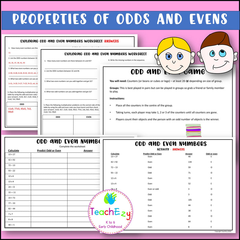 Properties of Odds and Evens