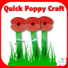 ANZAC Day Quick Poppy Flower Craft