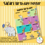 Safari Birthday Awards and Poster