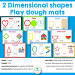 2D Shapes Play Dough and Tracing Mats