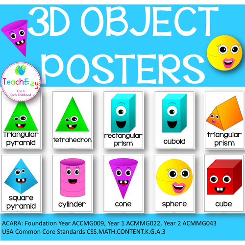 3D objects posters
