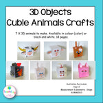 3D Animal Craft Cubie Creatures