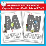 Alphabet Letter Trace Karlie School Font