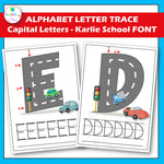 Alphabet Letter Trace Karlie School Font