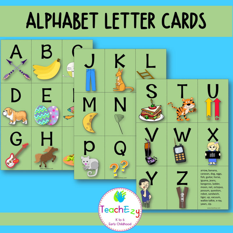 uppercase and lowercase Alphabet Letter Cards