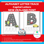 Alphabet Letter Trace New Zealand Font