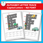 Alphabet Letter Trace New Zealand Font