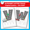 Alphabet Letter Trace South Australia Font