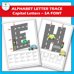 Alphabet Letter Trace South Australia Font