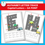 Alphabet Letter Trace South Australia Font