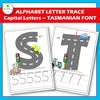 Alphabet Letter Trace Tasmanian Font