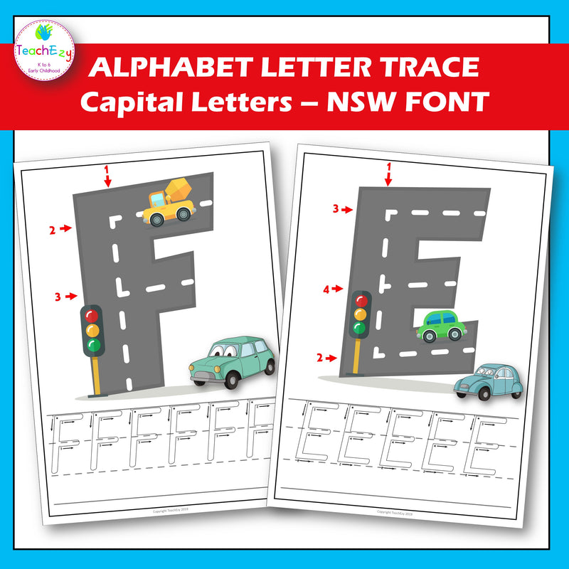 Alphabet Letter Trace NSW Font