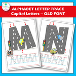 Alphabet Letter Trace Queensland Font