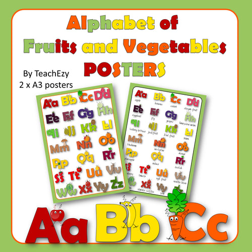 Alphabet of Fruits and Vegetables Posters