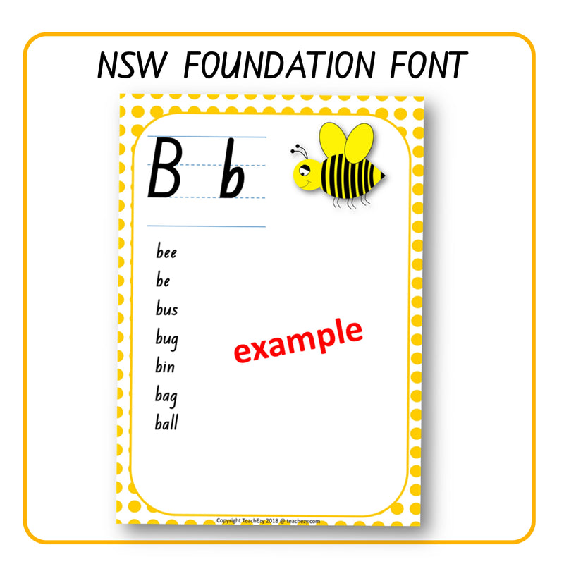 Alphabet Word Wall NSW Font