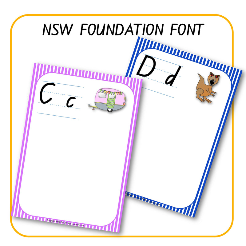 Alphabet Word Wall NSW Font